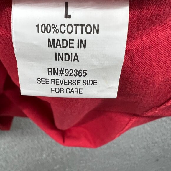 True Urban Mens Shirt Large Red 100% Cotton Short Sleeve‎ Pullover Skull NWT - Picture 7 of 11